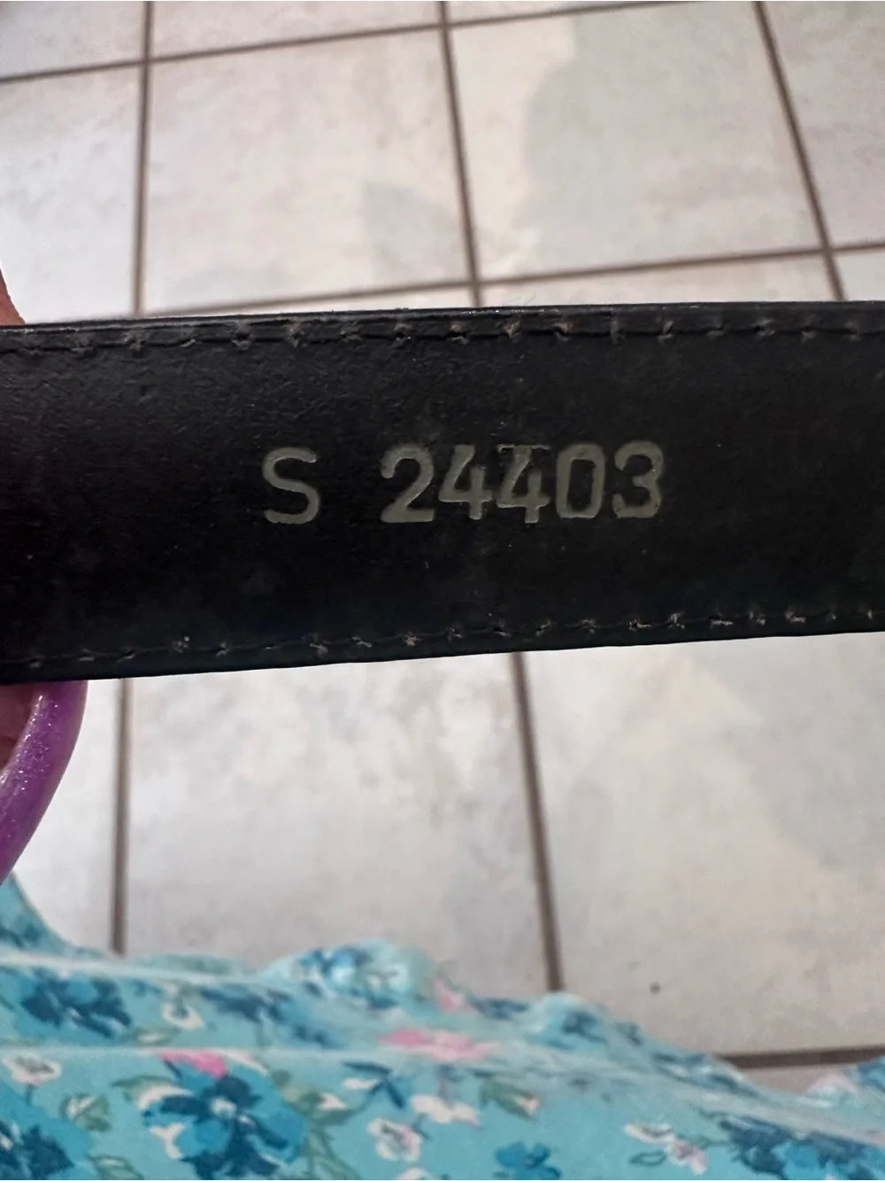 Brighton Vintage Black Leather Belt with Ornate Silver-Tone Buckle